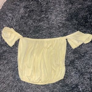 Yellow off the shoulder top